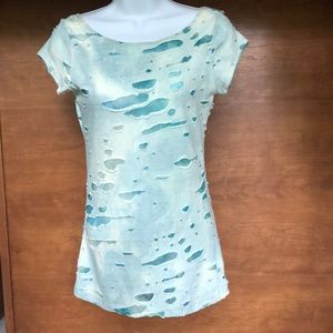 5th Culture unique cap sleeve T Sz Med